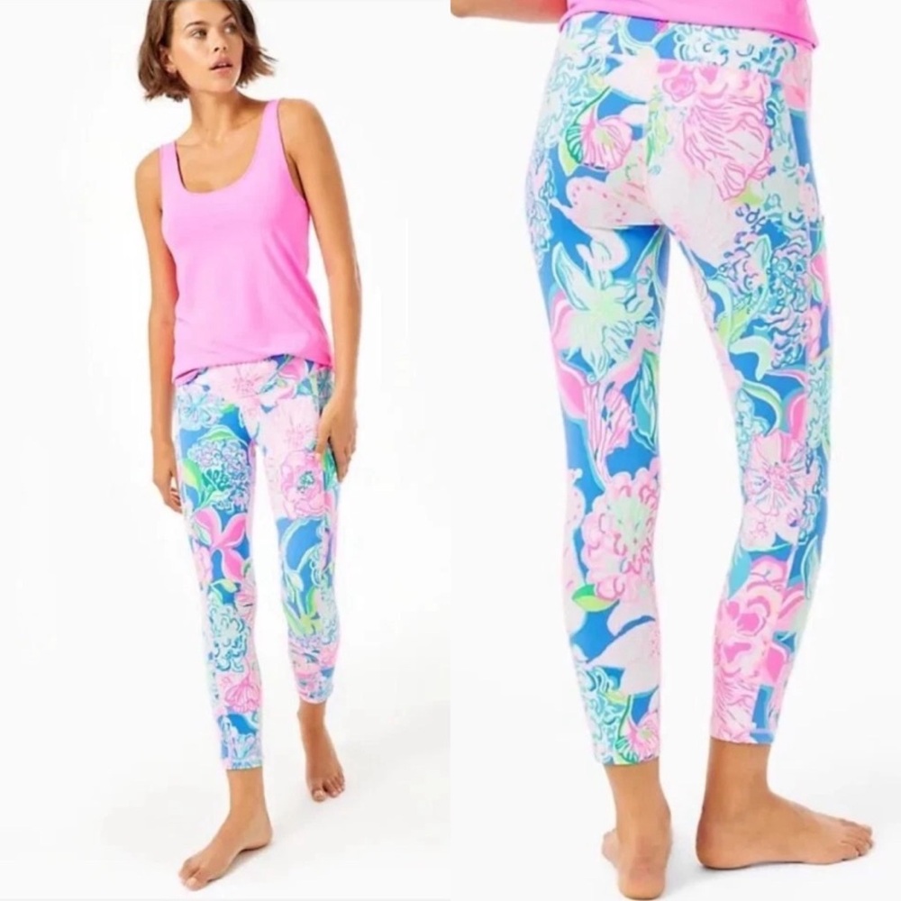 Lilly Pulitzer Luxletic Weekender Midi UPF 50+ Multi Peony For Your Thoughts XS
